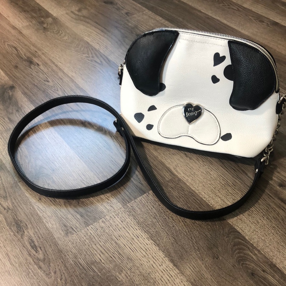 Betsey Johnson Dalmatian Print Crossbody Purse